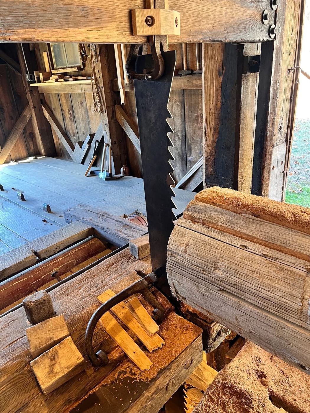 The up-down sash saw at the Ledyard Sawmill
