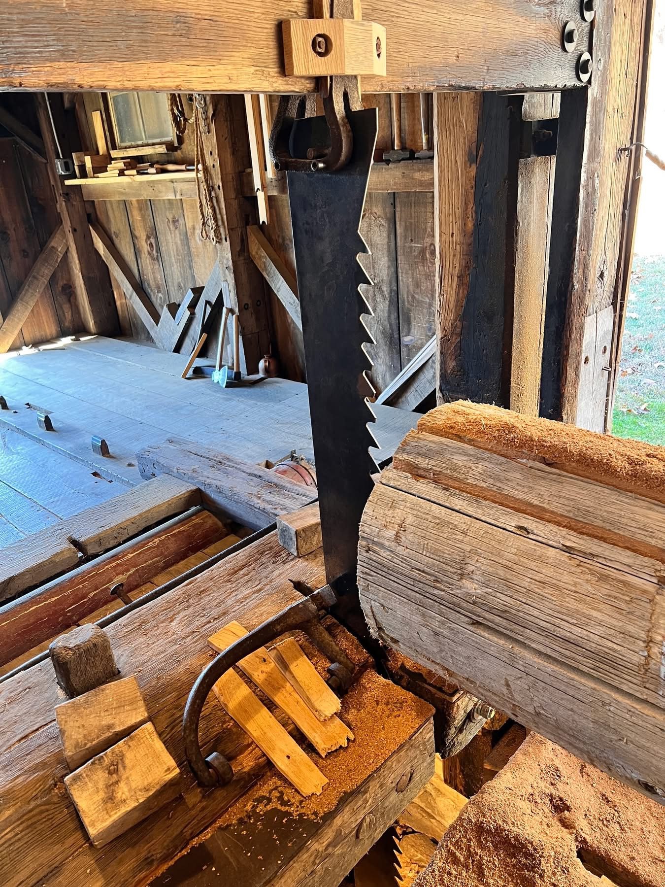 The up-down sash saw at the Ledyard Sawmill